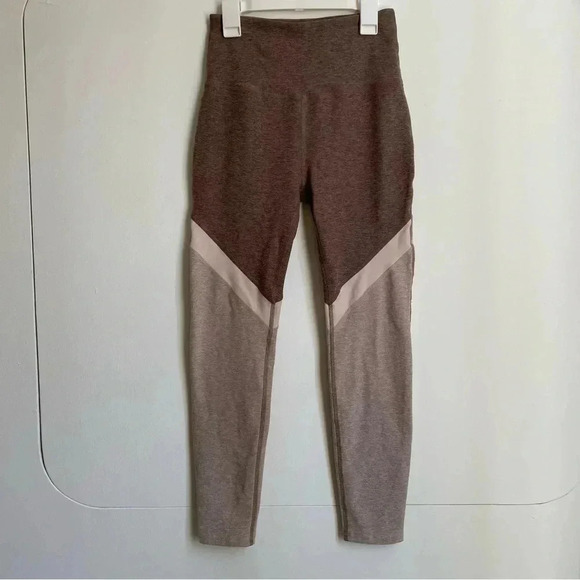 Tri-Panel Spacedye High Waisted 7/8 Yoga Leggings XS - Picture 4 of 5